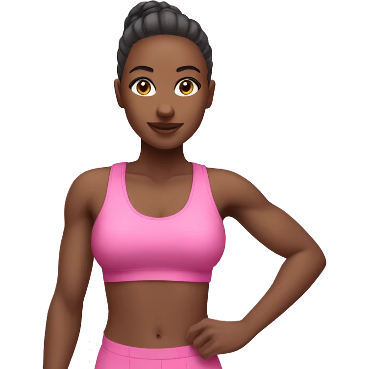 Gym girl in pink outfit emoji