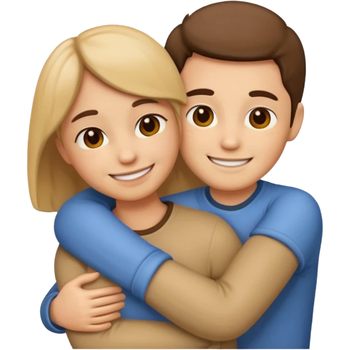 emoji de dos siluetas de persona abrazadas emoji