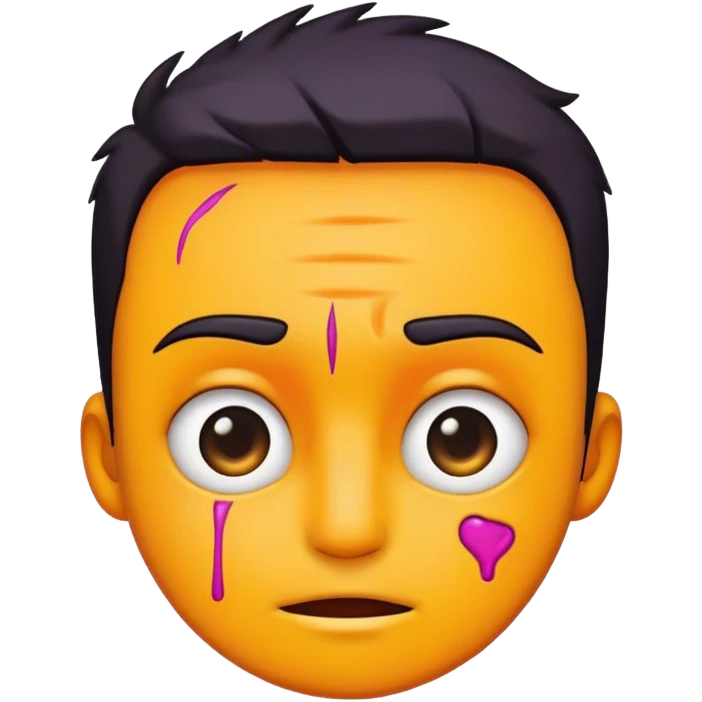 Silly Scar on forehead emoji