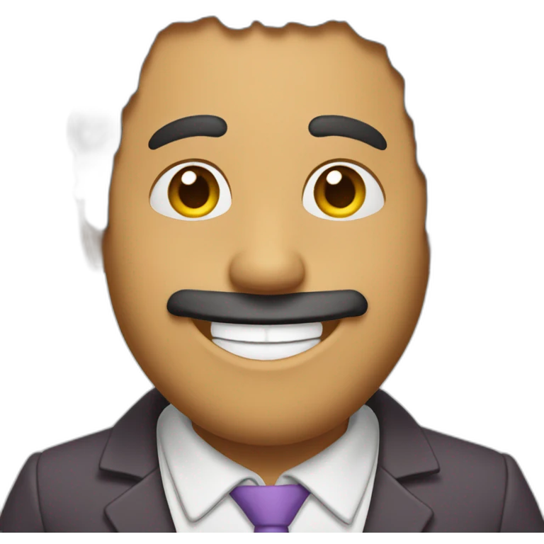 Personaje Jim lombriz sonriendo emoji