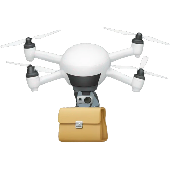 The drone with a bag of money emoji