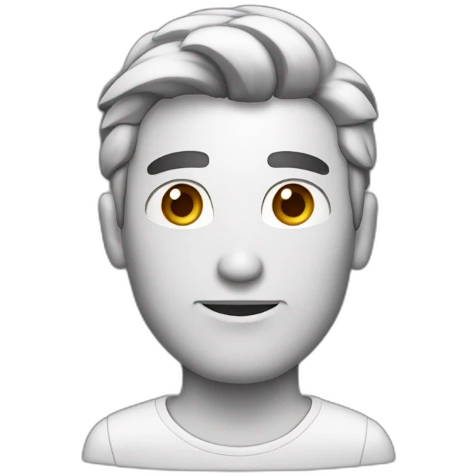 Hombre con coleta en el pelo emoji