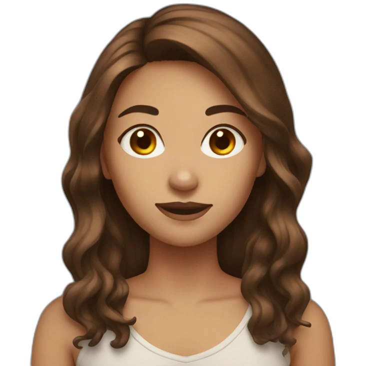 Brown hair girl emoji