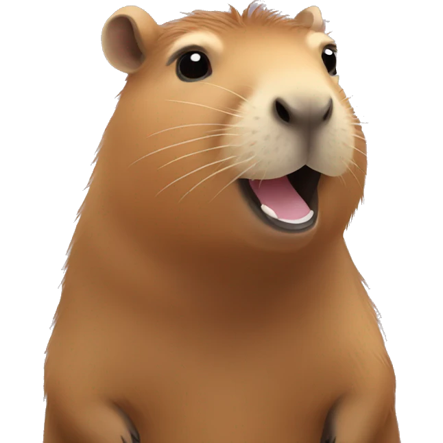 capybara saying hello emoji