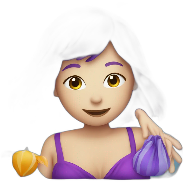 Sea vacation purple icon emoji