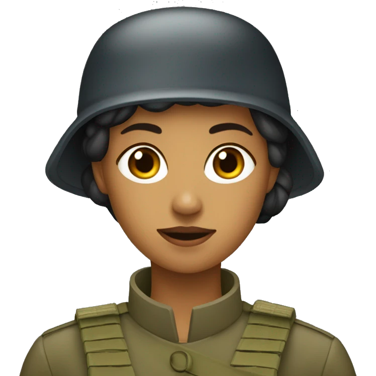 Une femme soldat emoji