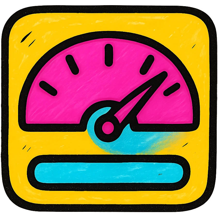dashboard icon, modern flat color style, simple and clear, suitable for app interface emoji
