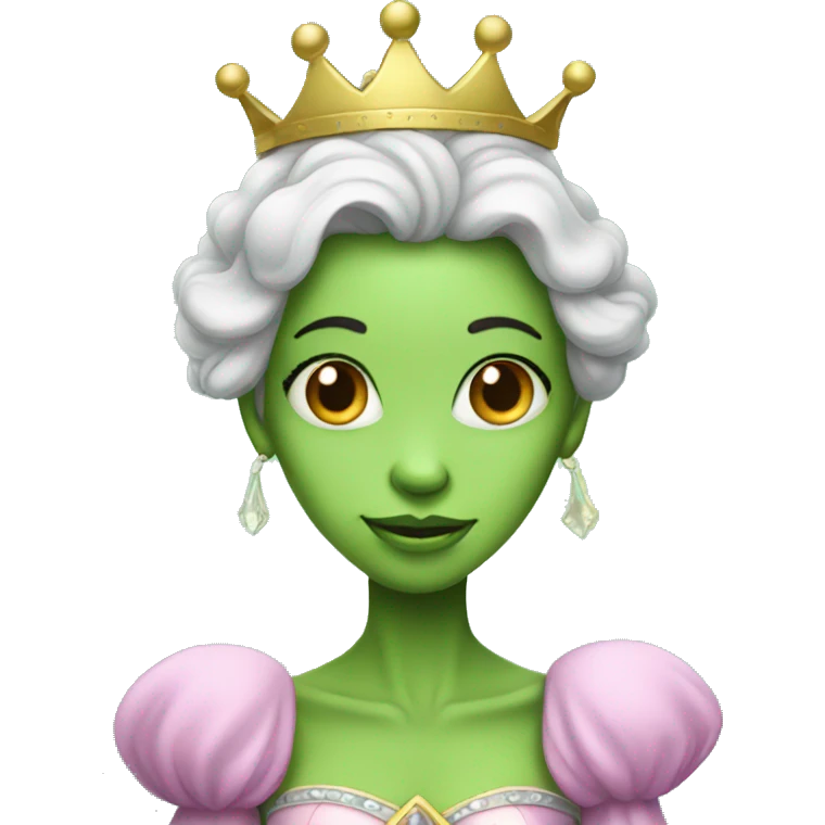 Alien dressed like a princess emoji