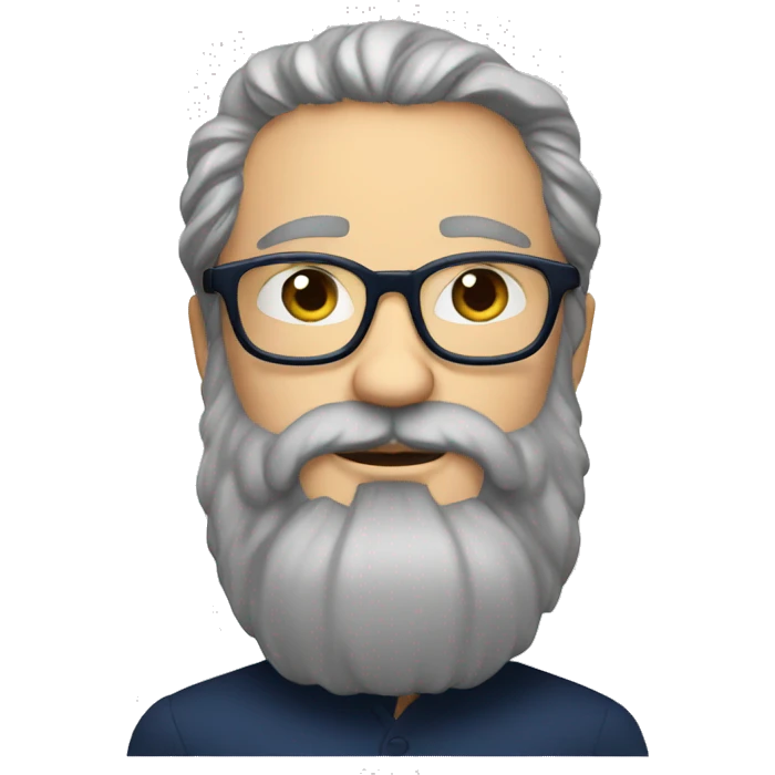 Majestic french bearded person with glasses emoji