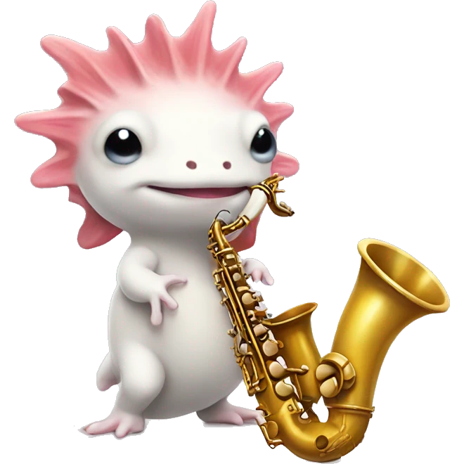 axolotl with saxophone emoji