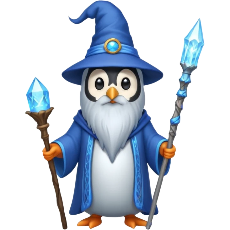 Penguin Wizard emoji
