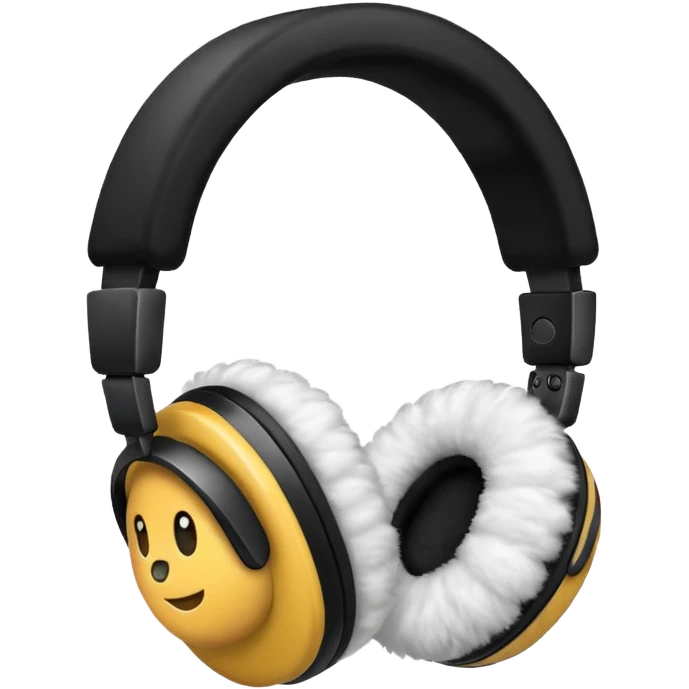 fluffy headphone emoji