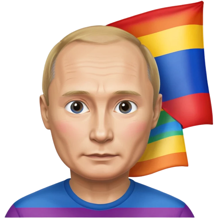 putin with pride flag emoji