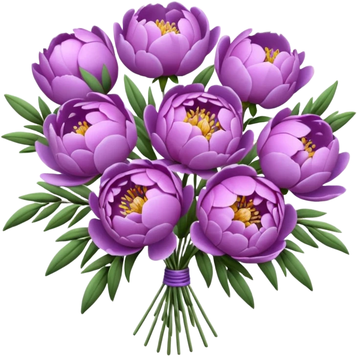 bouquet of lavender peonies emoji