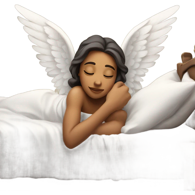 angel female in bed emoji