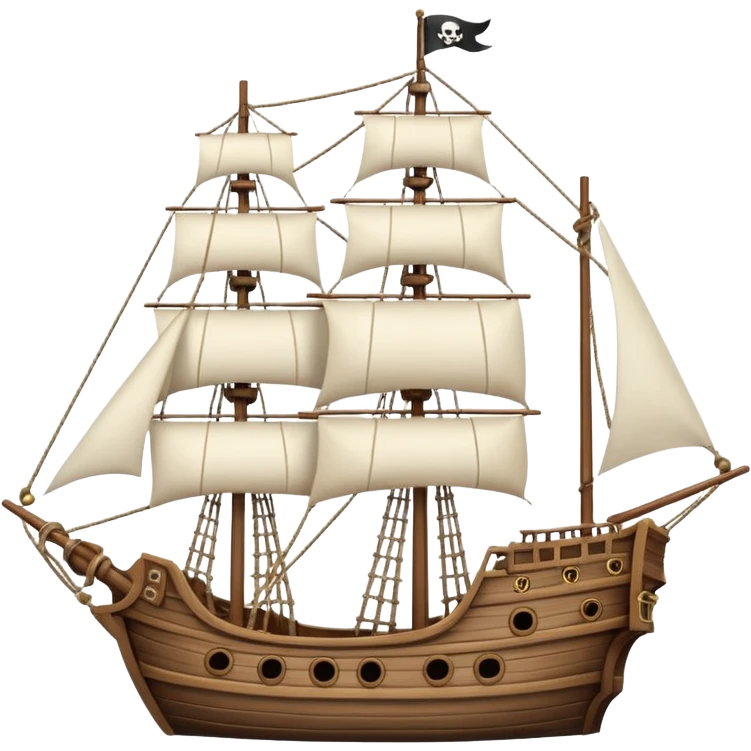 white pirate ships emoji