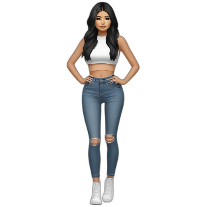 Kylie Jenner standing position big emoji