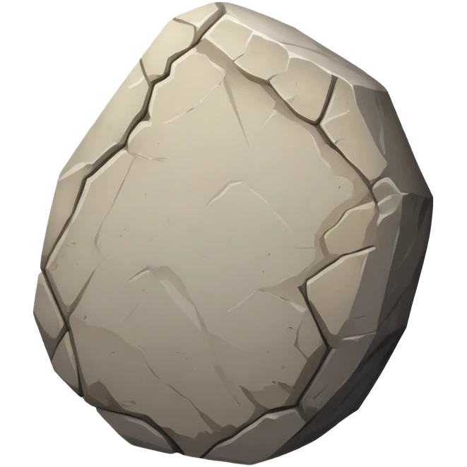 generate realistic detailed big stone on sand emoji