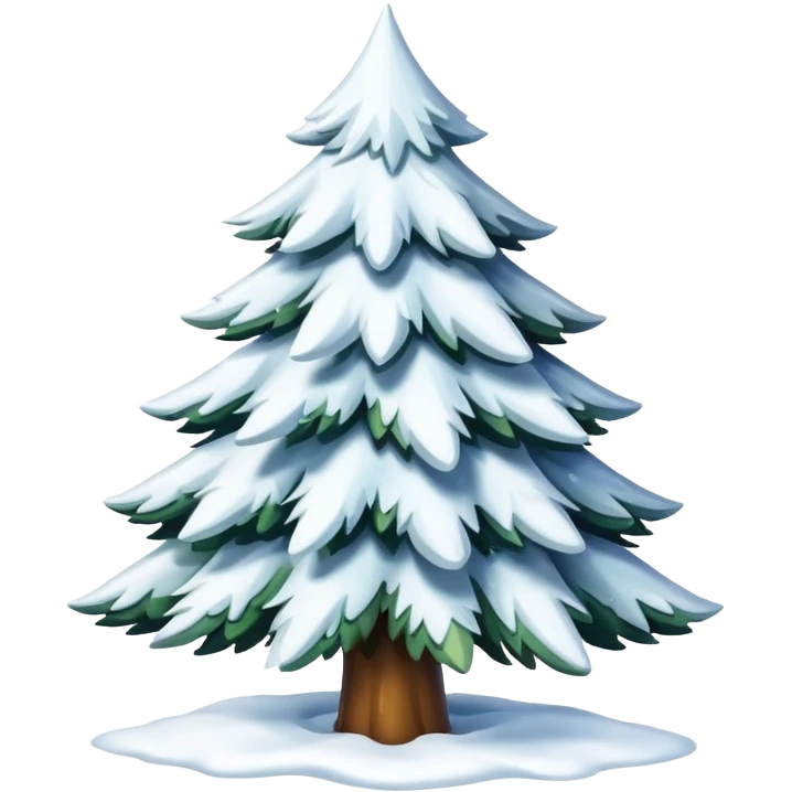 Christmas tree in the shape of snow emoji