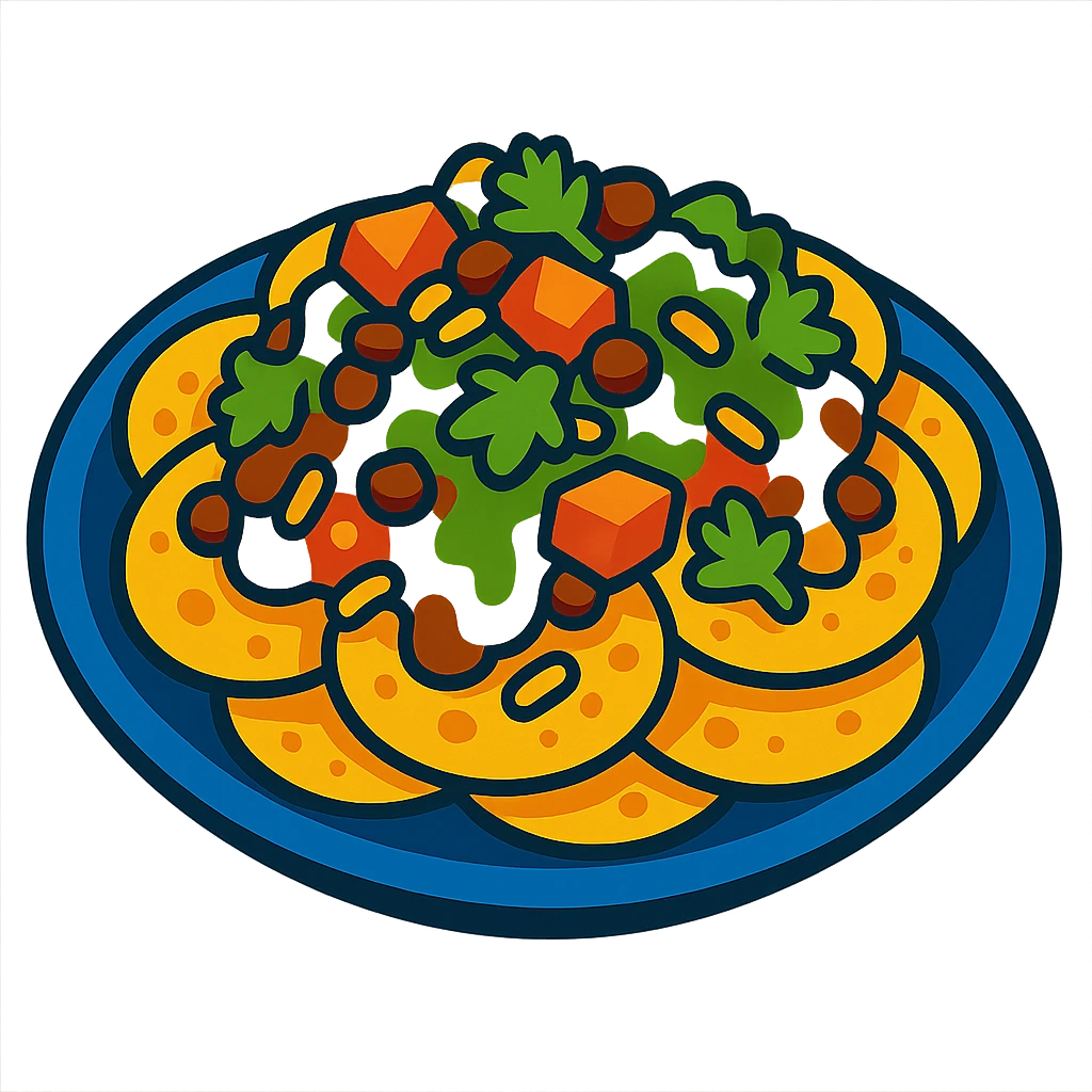 chaat papdi, Indian street food emoji