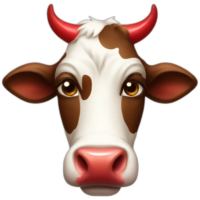 Cow with blood nose emoji