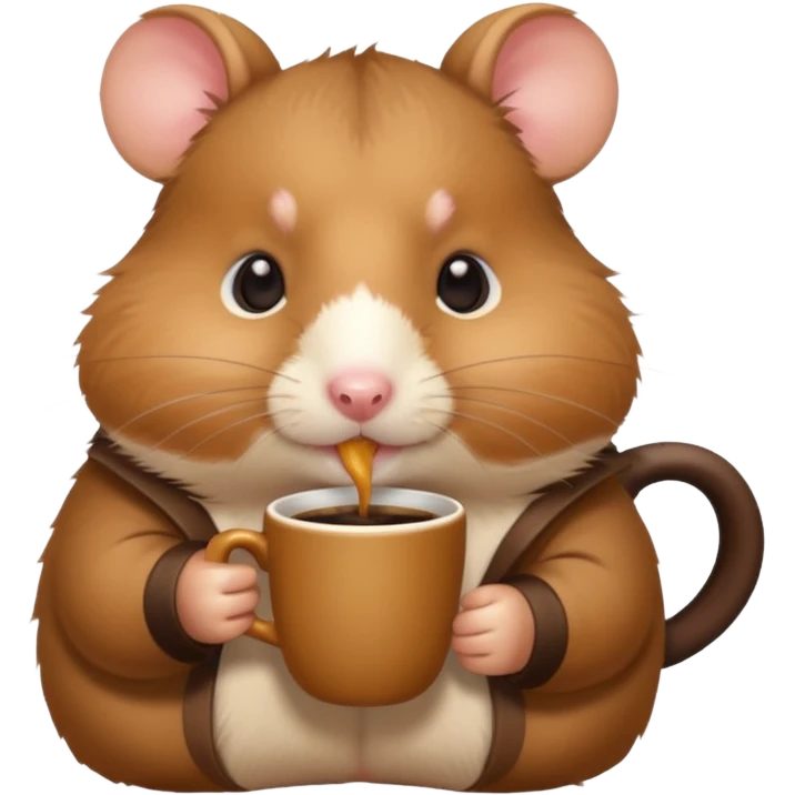 Hamster drinking coffee emoji