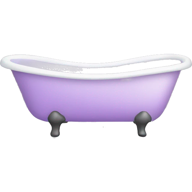 Bathtub with light purple water emoji