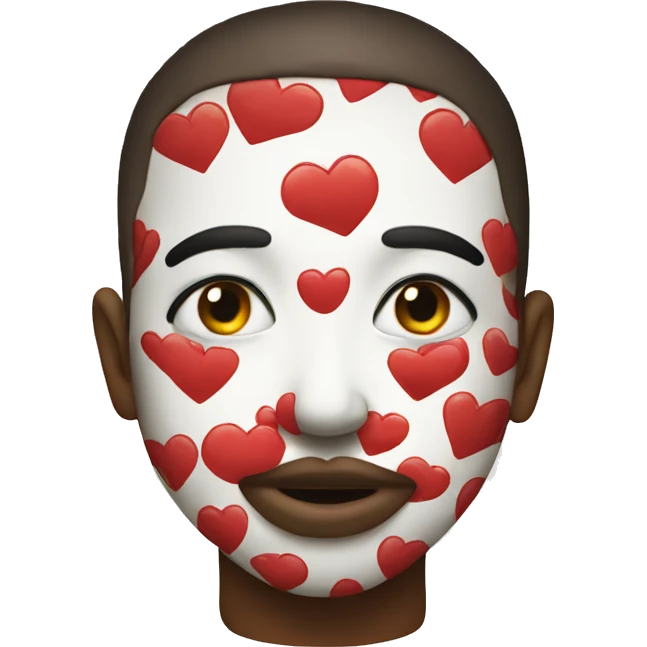 kiss face with peace emoji