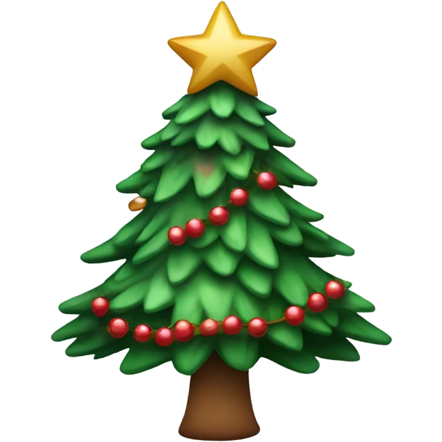 Pine with a christmas hat on the top emoji