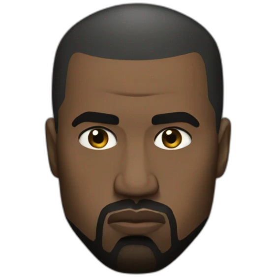 kanye west looking dead serious emoji