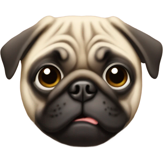 Pug saying I love You emoji