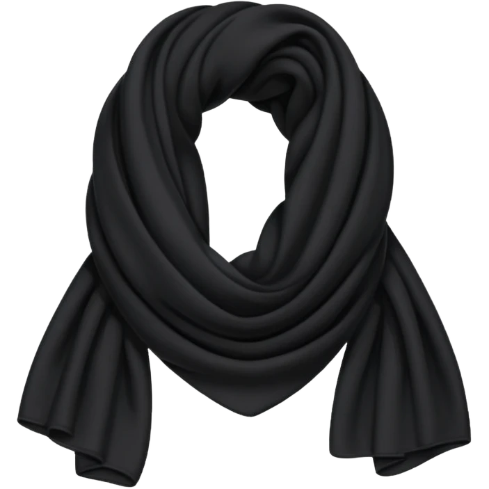 scarf black emoji