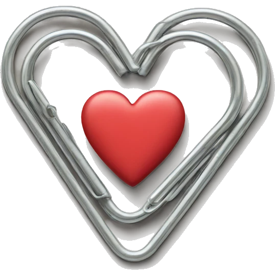 paper clip heart emoji
