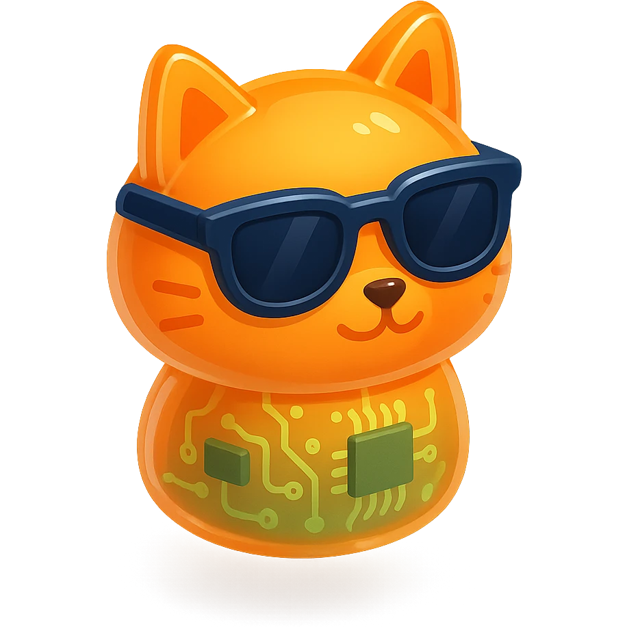 Cat wearing sunglasses emoji