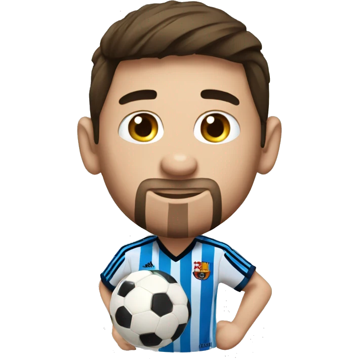 Messi with soccer ball  emoji