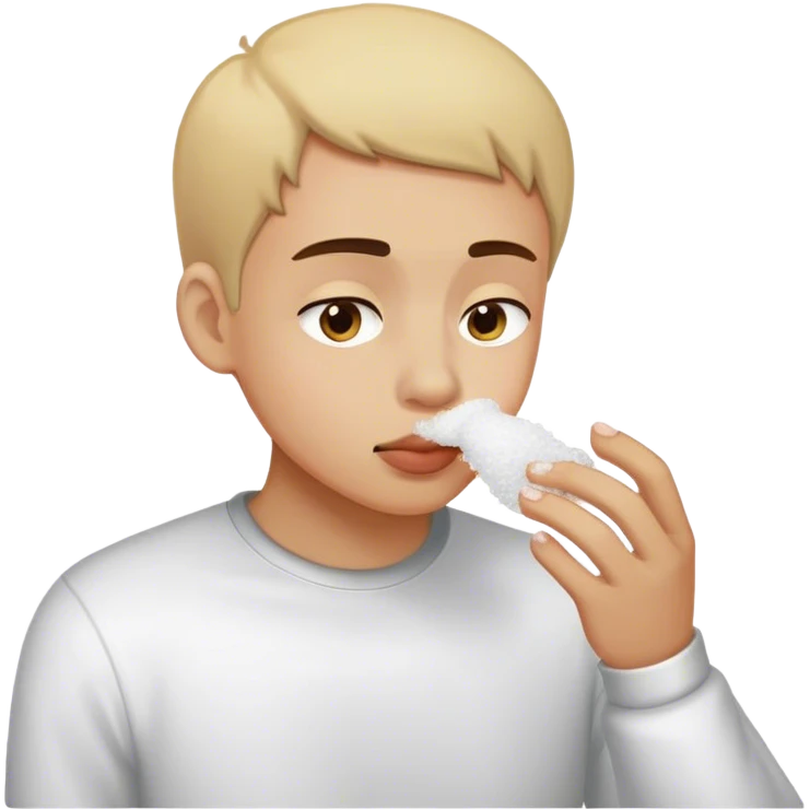Sniffing salt emoji