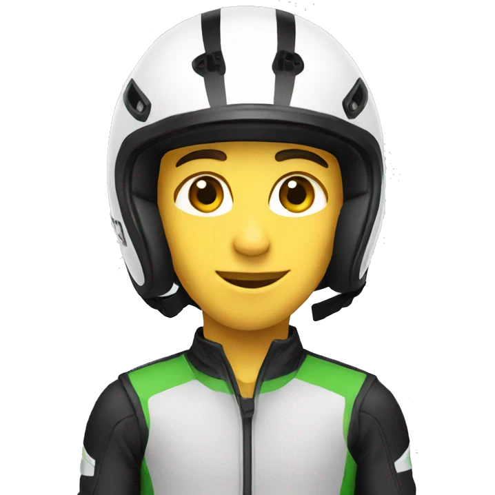 racer male with a helmet emoji