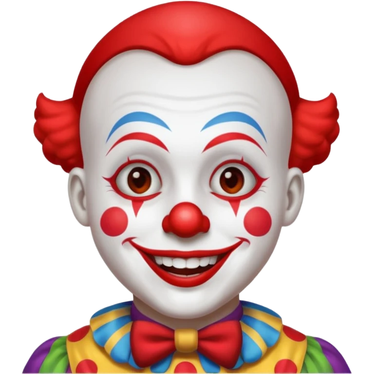buzz cut haired clown emoji