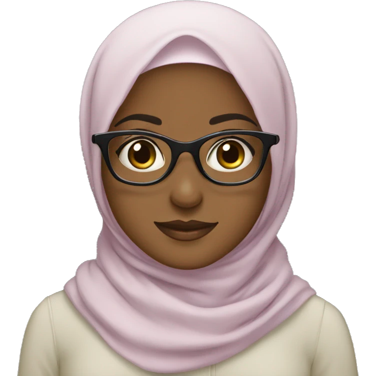 Hijabi girl wearing glassess emoji