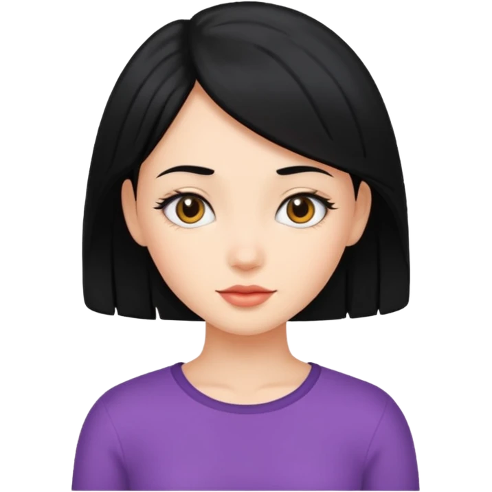 black hair girl  emoji