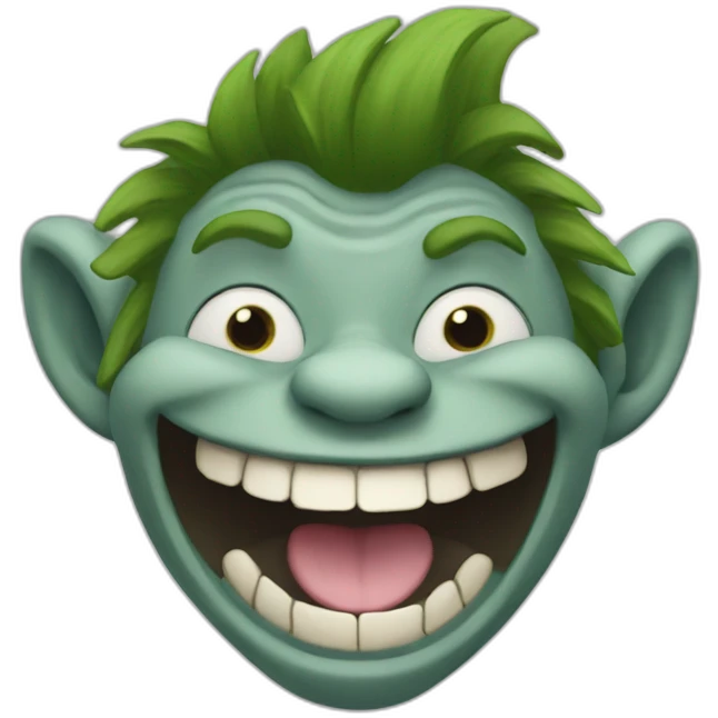 Troll laughing emoji