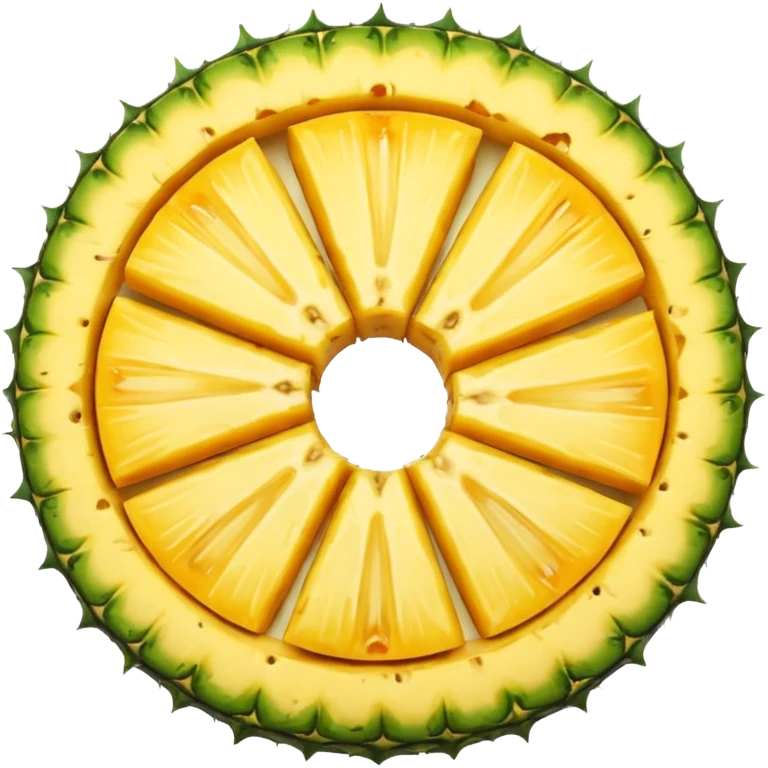 pineapple slice circular no leaves emoji