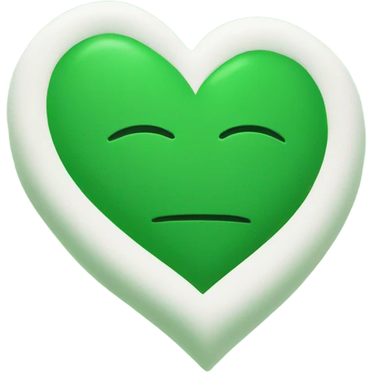 Green and white heart emoji