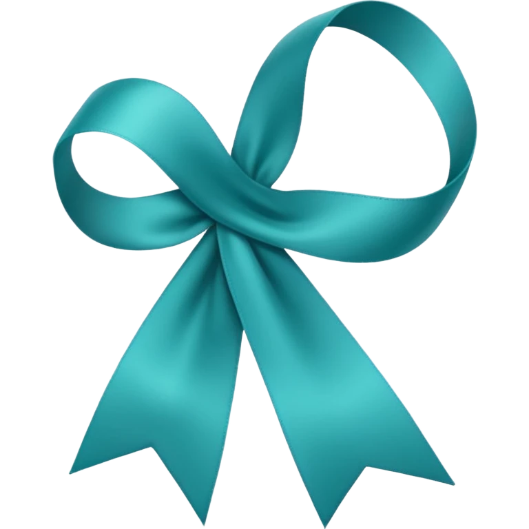 Teal ribbon  emoji
