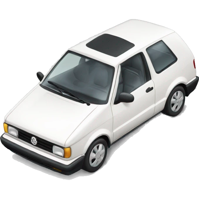 White wolskwagen polo car emoji