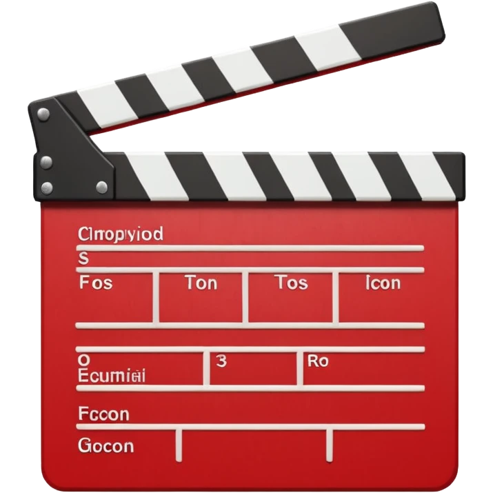  clapperboard red emoji