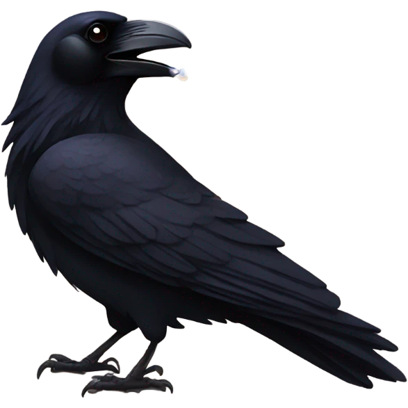 A Raven smoking  emoji