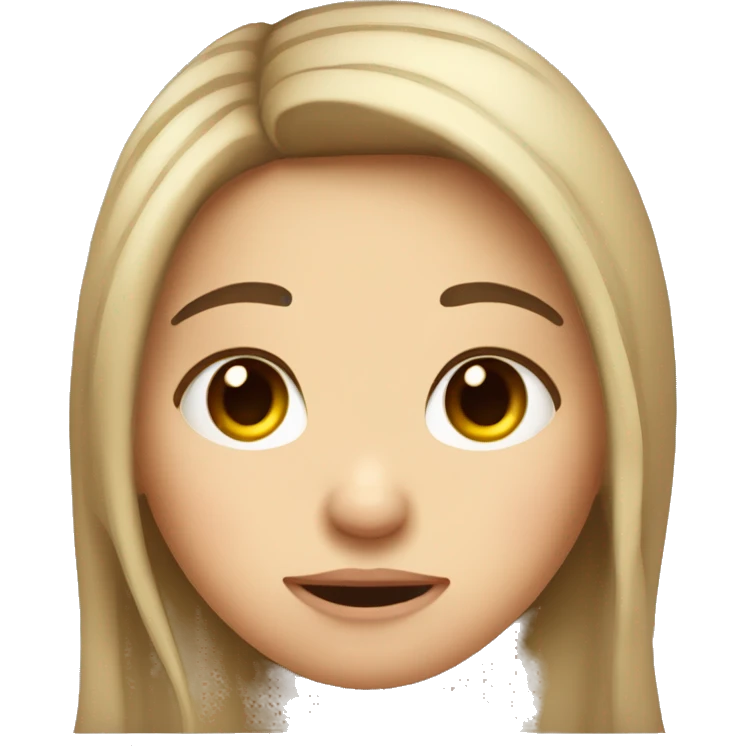 Cute frown girl long dark hair emoji