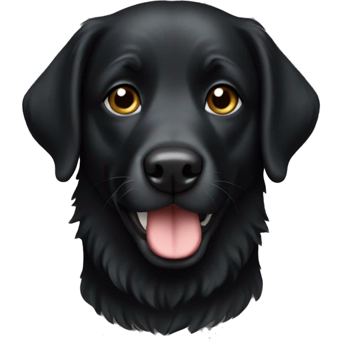 Black dog retriever emoji