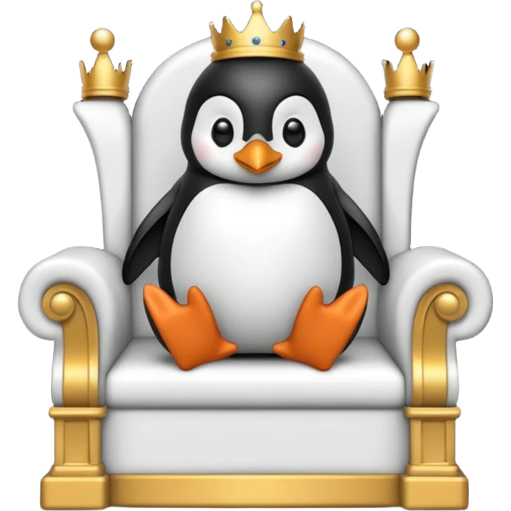 penguin on a throne emoji